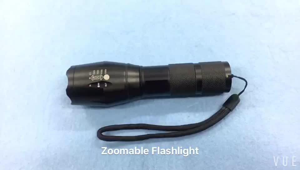 AAA or 18650 zoom white and uv light combined 395nm scorpion led torch1