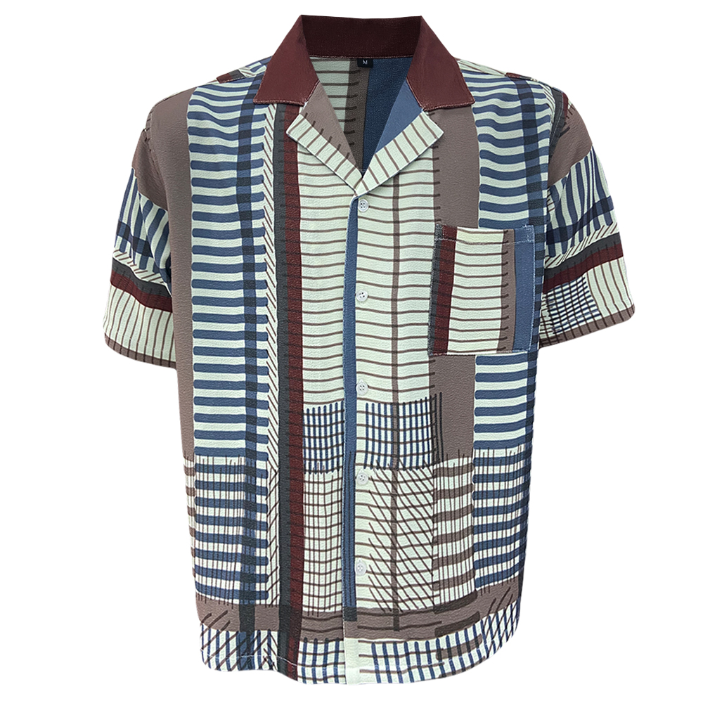 textured stripe summer shirt