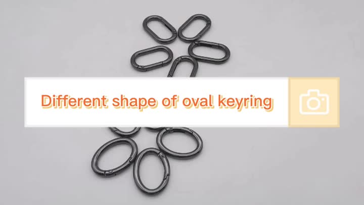 Different shape of oval keyring