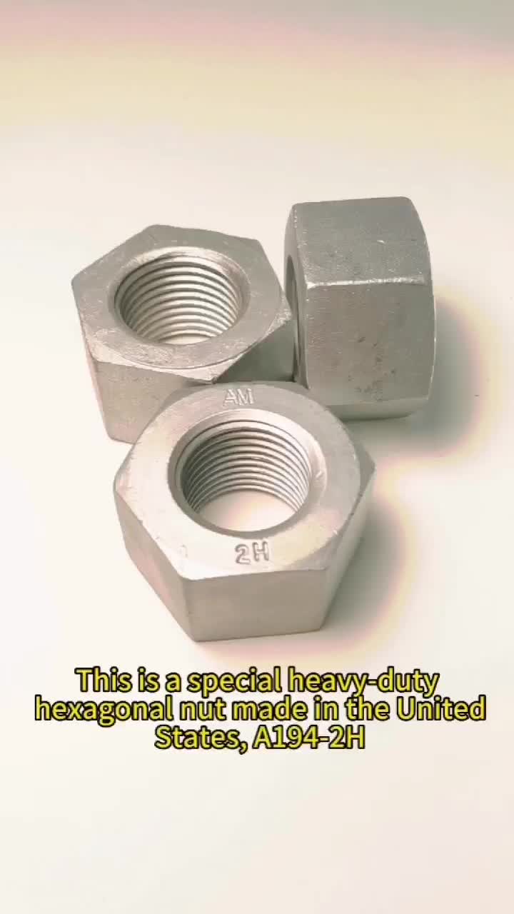 Dacromet surface treated A194-2H heavy hex nut