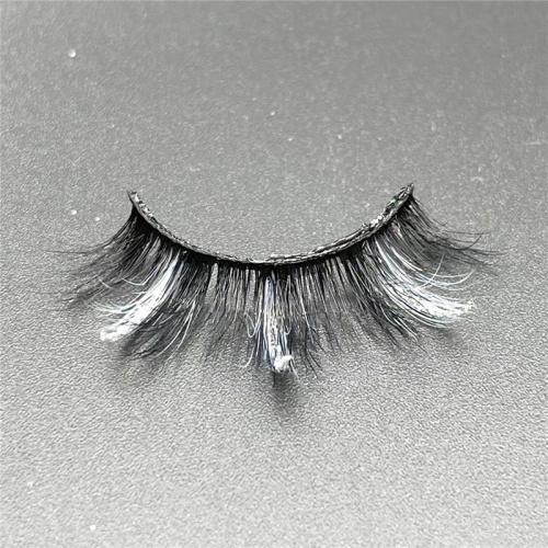 silver glitter eyelashes