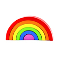 Rainbow Wooden Building Blocks: A Vibrant, Educational Toy for Kids1
