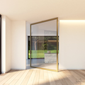 North American Style Big Panel Tempered Glass Aluminum Pivot Entry Door1