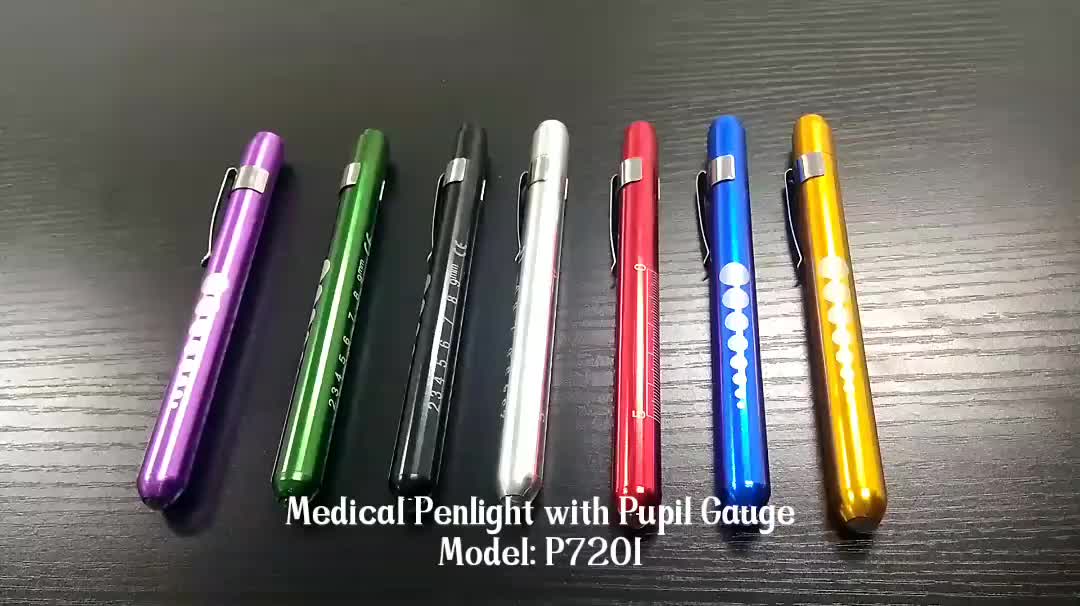Promotional Reusable LED Medical Penlight With Pupil Gauge For Nurses Doctors  Pocket Clip1