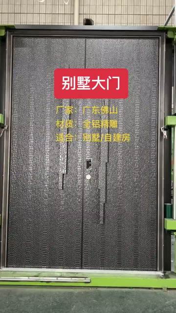 grey color aluminum double door entrance door front door