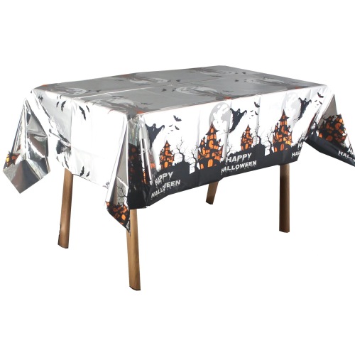 Disposable party aluminum film Halloween tableclot