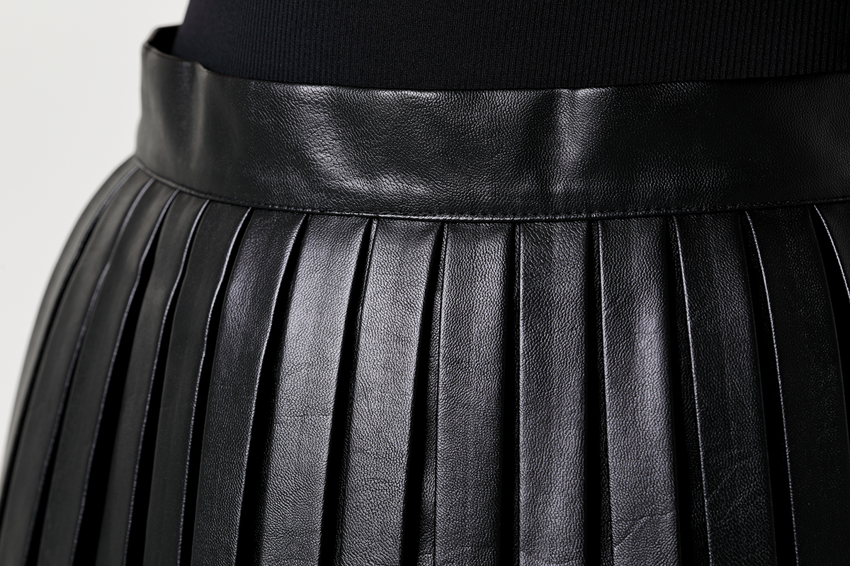 Girl's PU Pleated Skirt Girl's PU Pleated Skirt