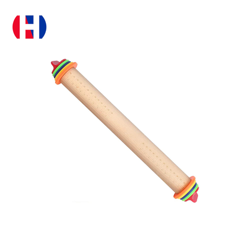 Rollstift, Holzrollstift mit abnehmbaren Dickenringen, Buchenholz Rollstift verstellbar HOZ Kitchenware11