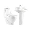 Libya Sanitaryware Nigeria Ceramic Bathroom Toilet Bowl Pedestal Basin Set for Suite Africa1