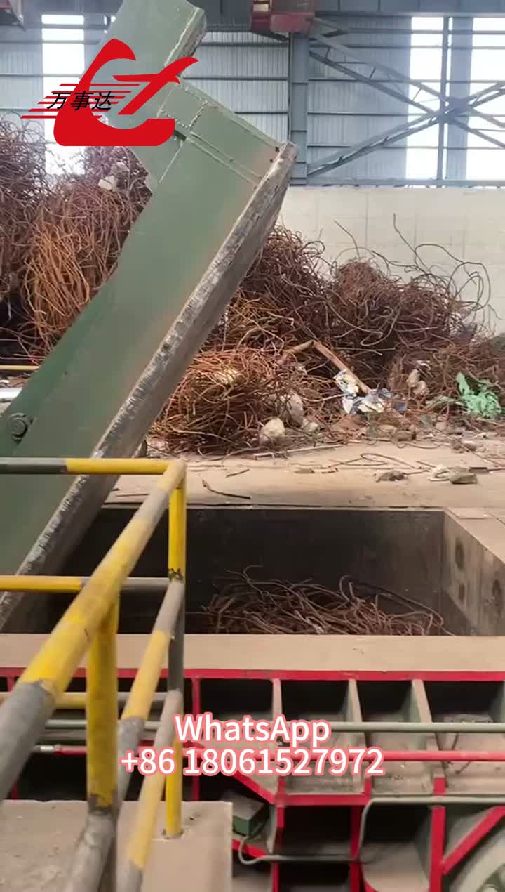Máquina enfardadeira de sucata de vergalhão para reciclagem de aço