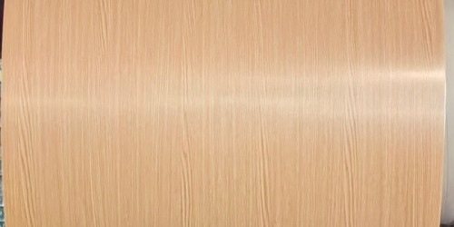 Processus de production de bobines de métal laminé à grain de bois
