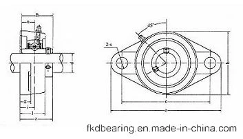 Bloc et roulement FKDPILLOW de haute qualité, unité de roulement FKD, boîtiers de roulement FKD (UCFL203 UCFL204 UCFL205 UCFL206 UCFL207 UCFL208)