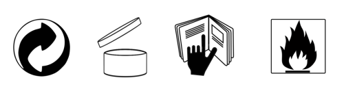 Some marks of the perfume packaging