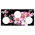 Black Rectangular Digital Printing 3 Burner Gas Stove Accessories with Toughened Glass Panel1