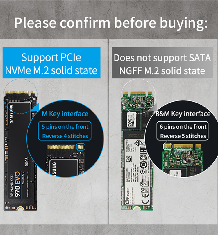 M.2 NVME SSD Enclosure Storage Enclosure