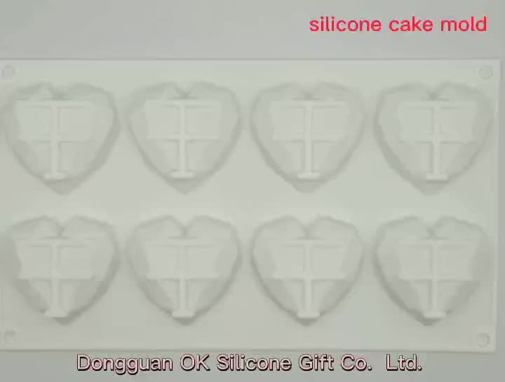 molde de pastel de silicona (forma de corazón) .mp4