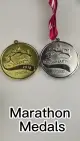 Anpassad silverrundform färg maratonmedaljer