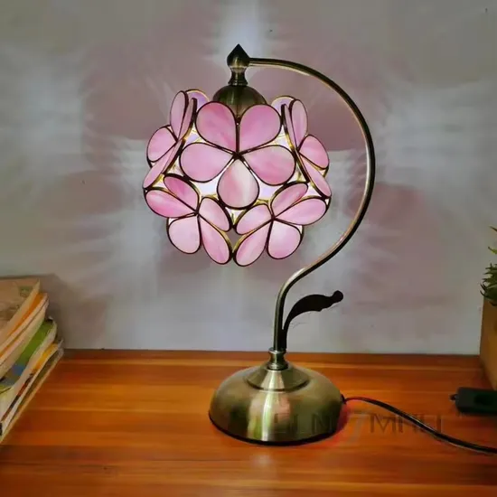Luminária de mesa floral elegante para um quarto quente GLOW1