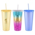 Customizable Double Wall Plastic Acrylic Travel Tumbler with Lid and Straw, BPA Free, 24oz1