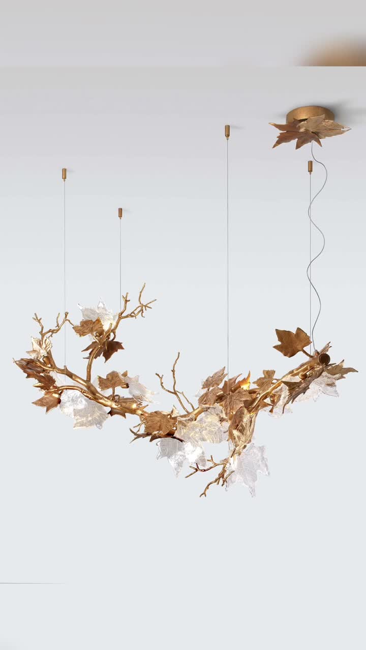 leaves crystal chandeliers