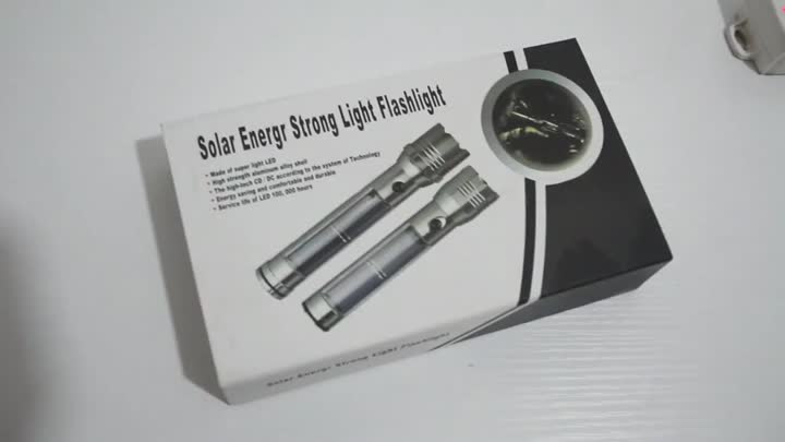 Solar energer strong light flashlight 