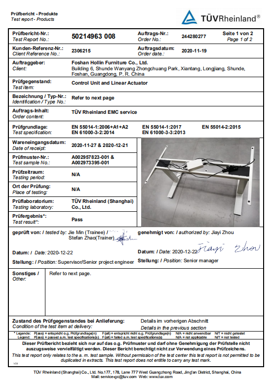 tuv certificate