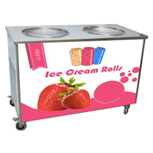 De ijsrolmachine is een populair apparaat voor het maken van dessert
