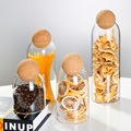 Wholesale Factory Borosilicate Cork Ball Stopper Storage Jar Glass Jar Kitchen Storage Jar Set1