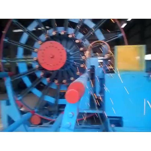 Concrete pipe wire cage rolling making machine1