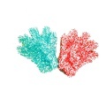 Double Color Five Finger Long Fleece Mitt for Car Wash and Cleaning1