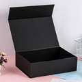 Custom Logo Design Handmade Cosmetic Box Luxury Black Paper Cardboard Foldable Magnetic Gift Box1