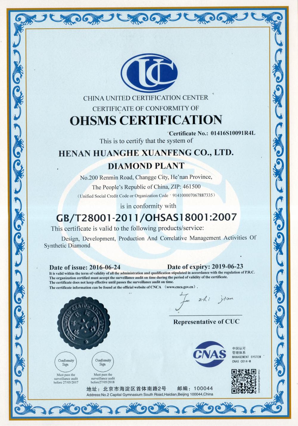 OHSMS CERTIFICATION