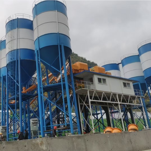 two sets of concrete batching plant 180cbm/hour