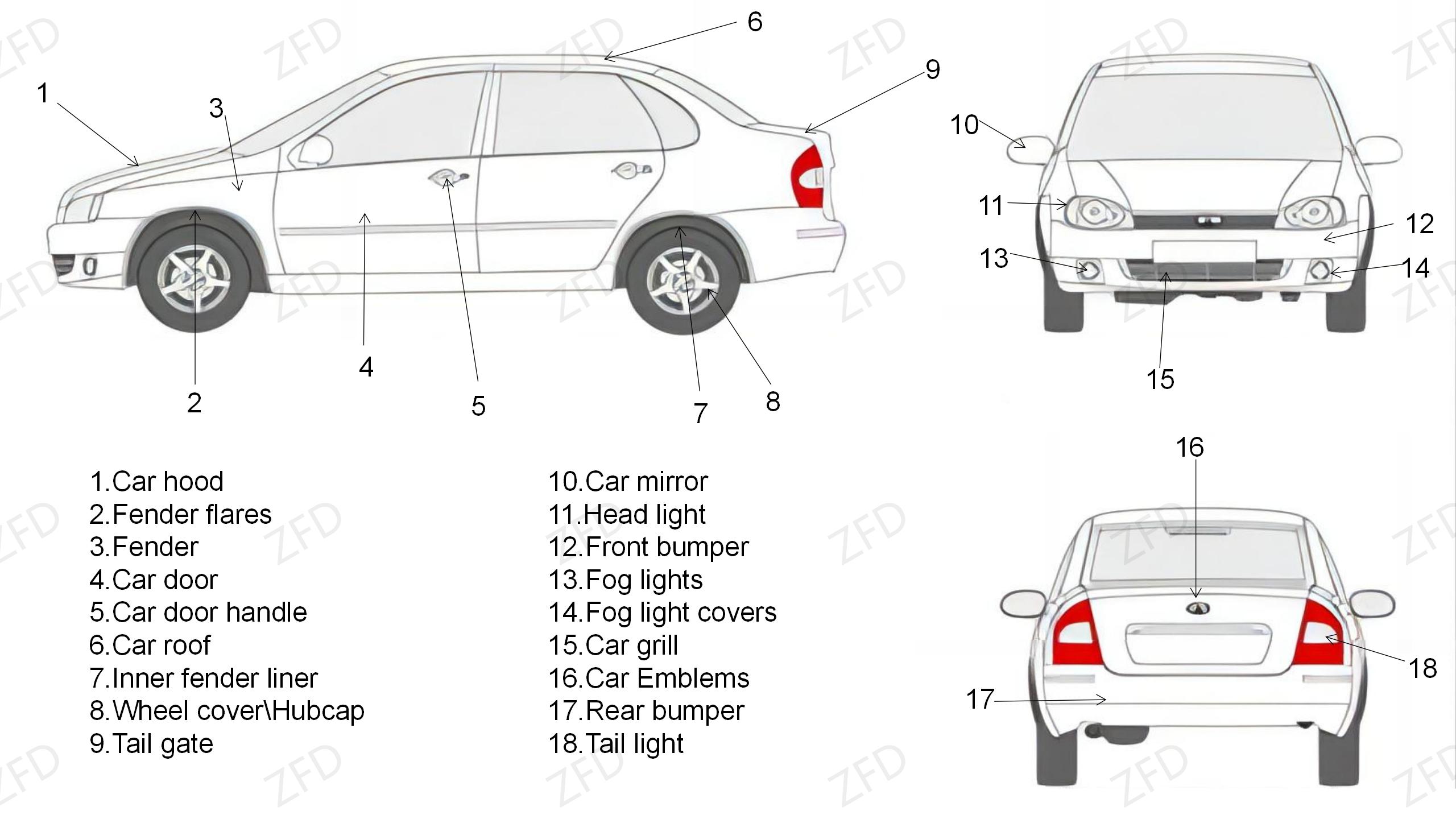 lada kalina best headlights