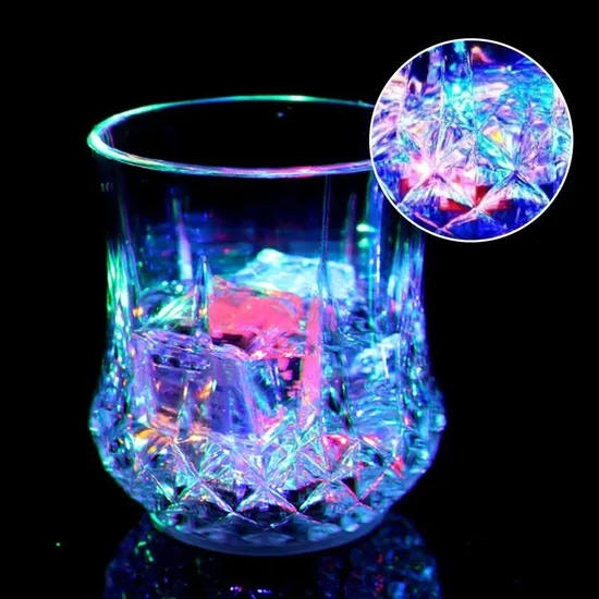 Decoração acrílica iluminada por água gelo luminosa para festas1