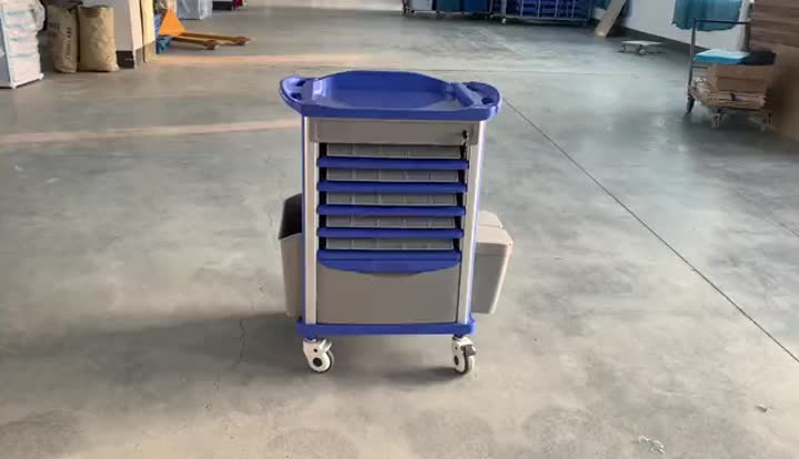 MET-MT85 Double side Medical Trolley