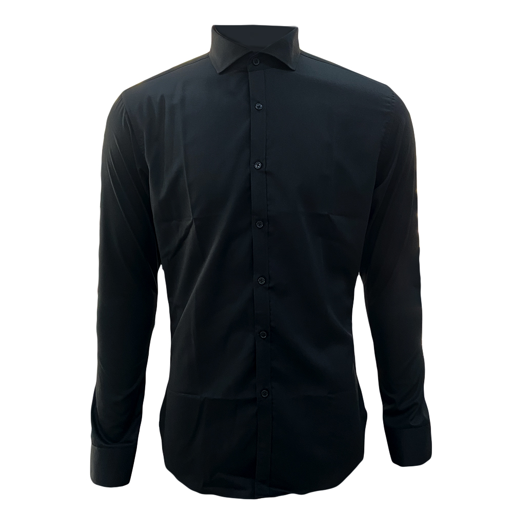 black and white business shirt