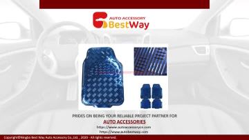 carbon fiber look metalic car mat CM18001