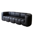 Modernista Minimalista Creativo Medieval Diseñador de apartamentos pequeños Salón de belleza pequeño Sofá Home Stay Recepción Nordic Leather Sofa1