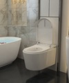 Nouveau style en gros à bas prix Smart Sanitary Salle de salle de bain céramique rond des rayons ultraviolets toilettes pendantes 1