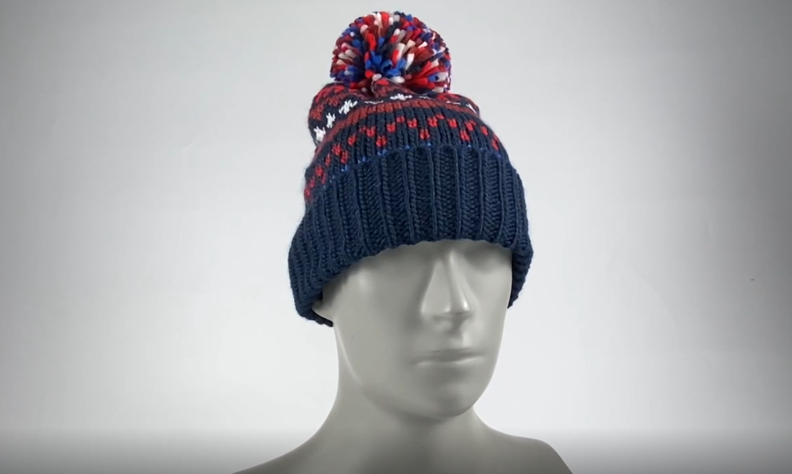 knitted jacquard winter hat