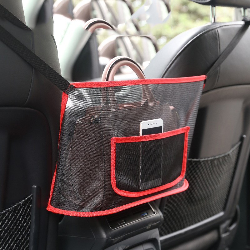 Car Net Pocket Handbag Holder Car Seat Storage Net Bag Net Mesh Organizer Storage Pouch Pocket for Handbag1