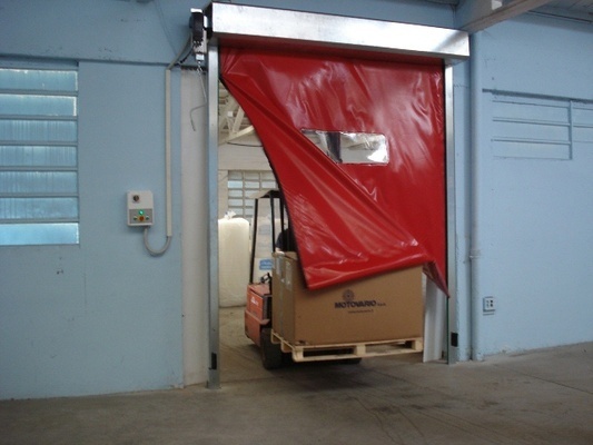 Zipper type PVC high speed rolling doors