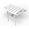 Adjustable Height Folding Shower Chair and Seat with White Design - Large and Long Size1