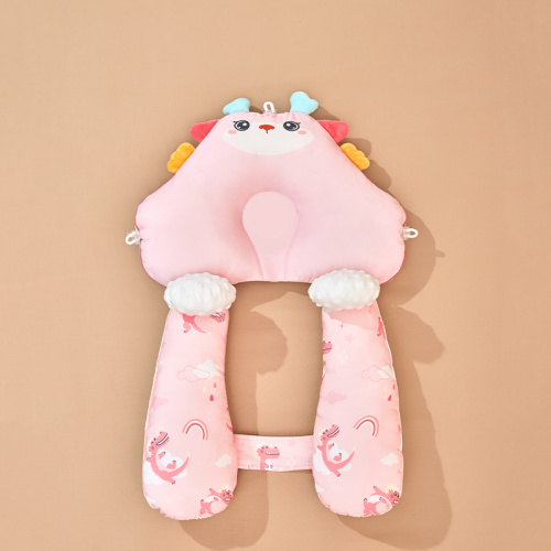 2024 New design, baby comfort styling pillow - Dragon baby Pink