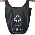 Customizable Pattern Black Plastic T-Shirt Bags for Shopping1