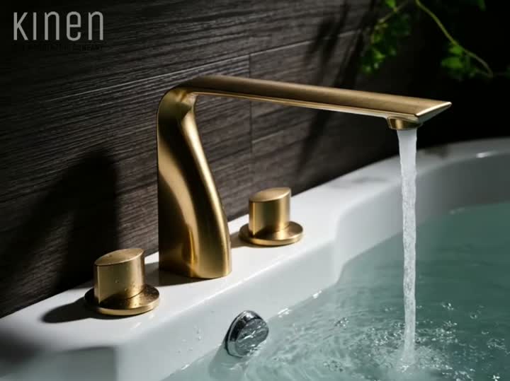 Rim Mount 3-holu baðhrærivél | Baðkarablöndunartæki á þilfari