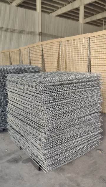 Customized gabion planter.