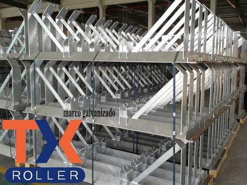 Produktbeschreibung von verzinkten Frames und Gürtelförderer Idler -Rahmen