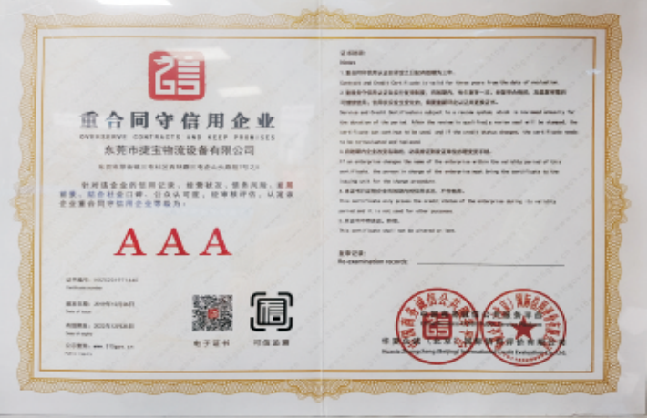 重合同守信用企业